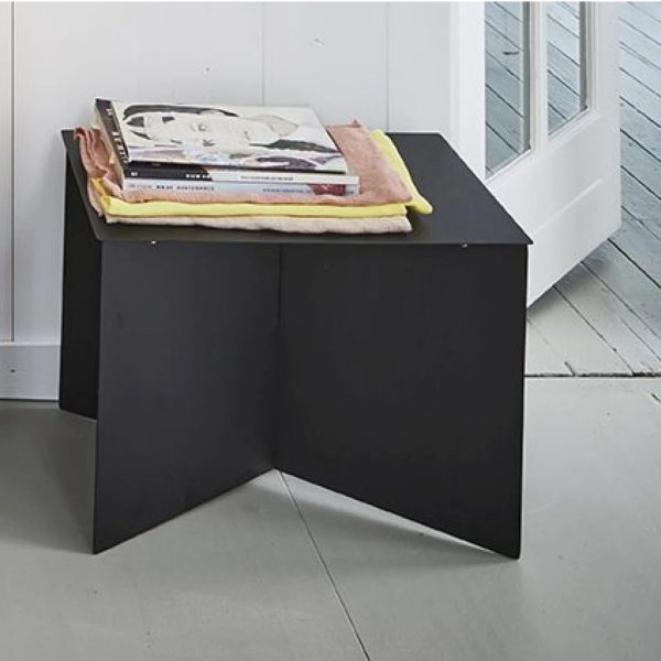 Beistelltisch Metall rechteckig schwarz - HK Living Mode – Bild 2